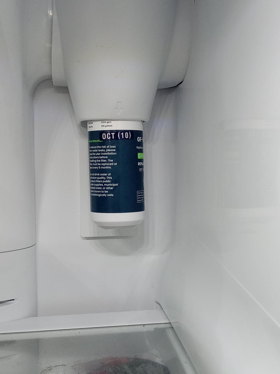 Customer photo review of GlacierFresh GFXWFE™ Replacement for GE XWFE Water Filter - NSF Certified with RFID Chip