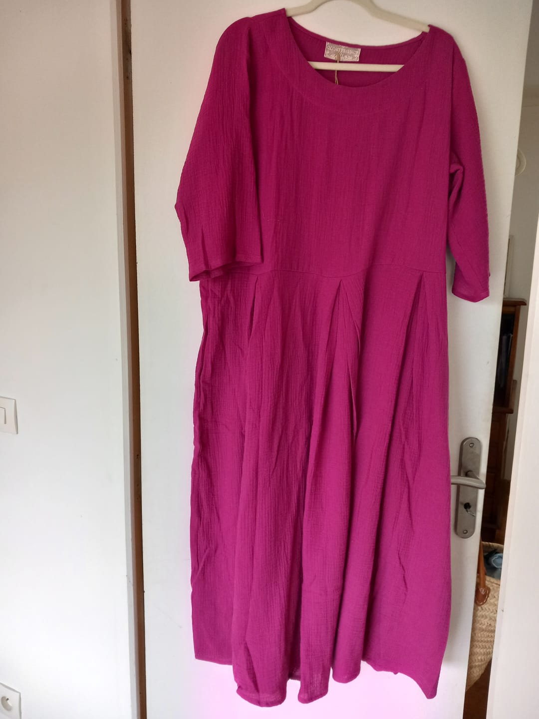 Customer photo review of Robe Louisa double gaze de coton bougainvillier