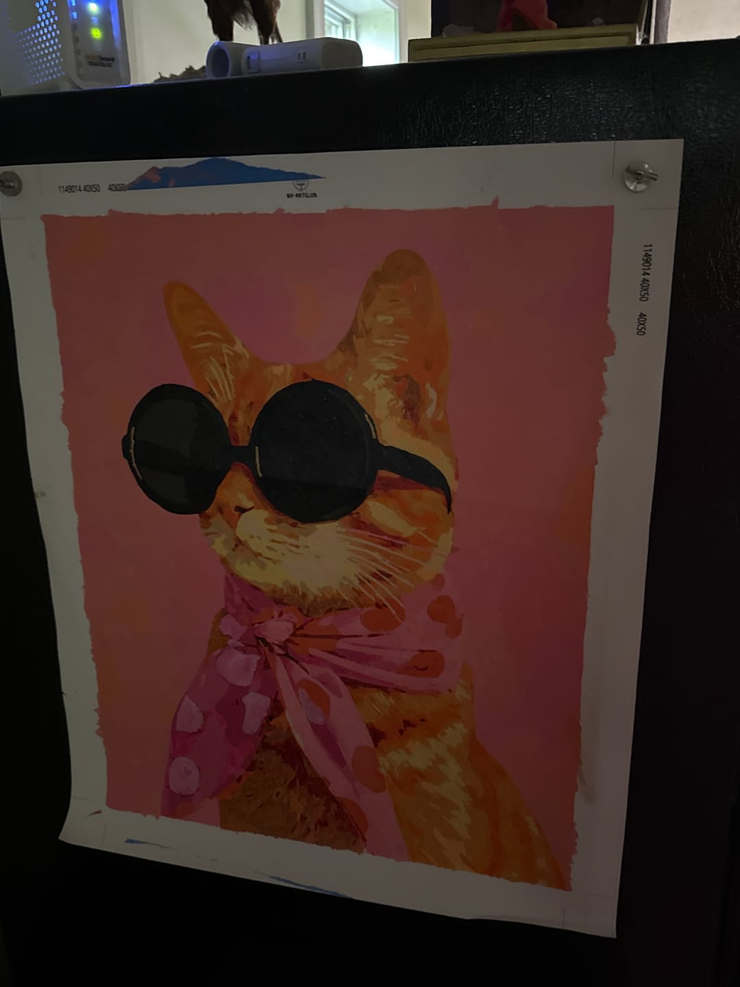 Customer photo review of Stylish ginger cat | Paint by Number