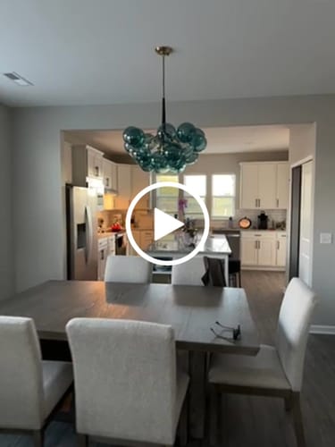 Customer video review of Modern Cluster Blue Glass Globe Bubble Chandelier