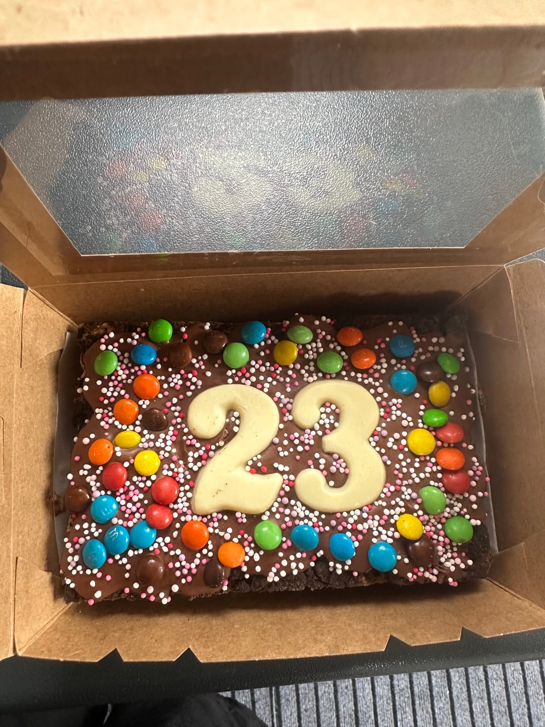 Customer photo review of Mini birthday brownie