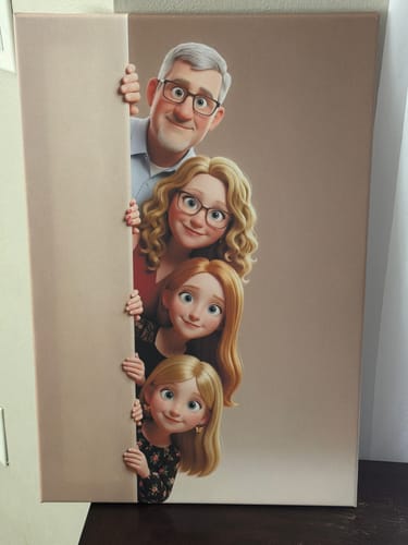 Customer photo review of Personalized Canvas - Animated Wall