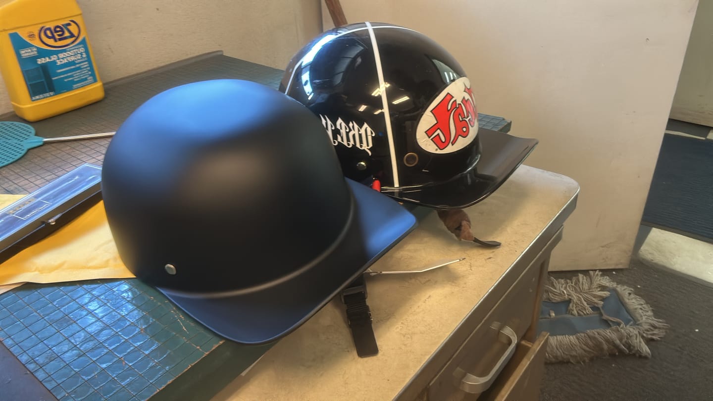 Customer photo review of Baseball Pro DOT Half Helmet / Matte Black