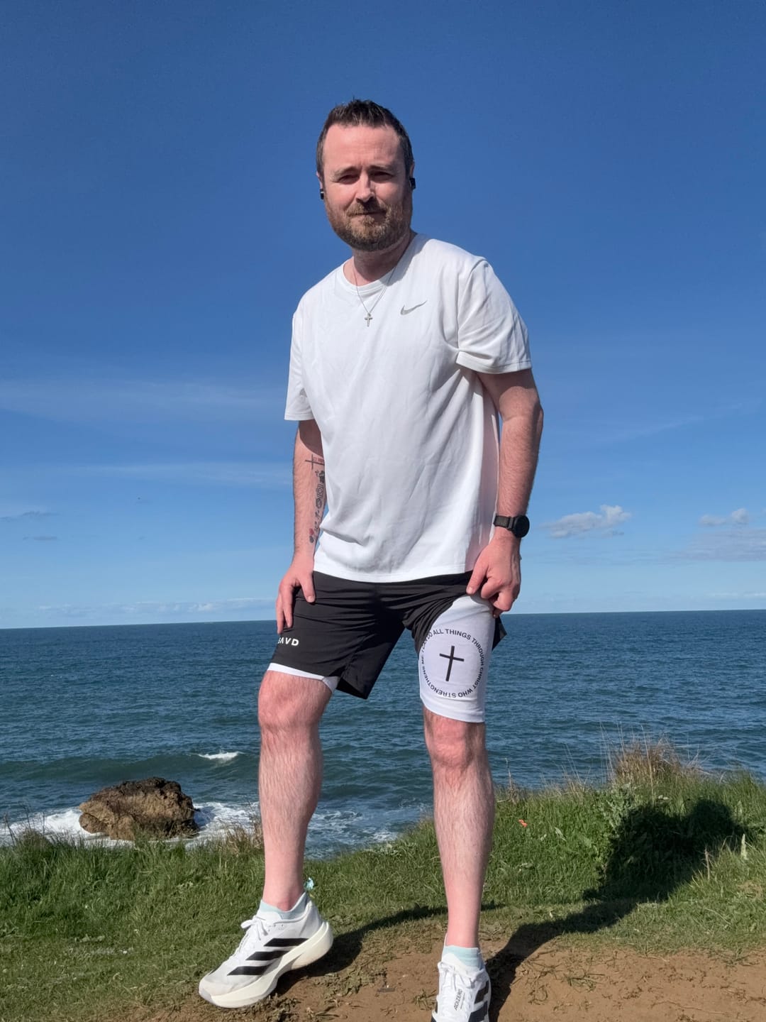 Customer photo review of 'Strength in Christ' Men’s Performance Shorts