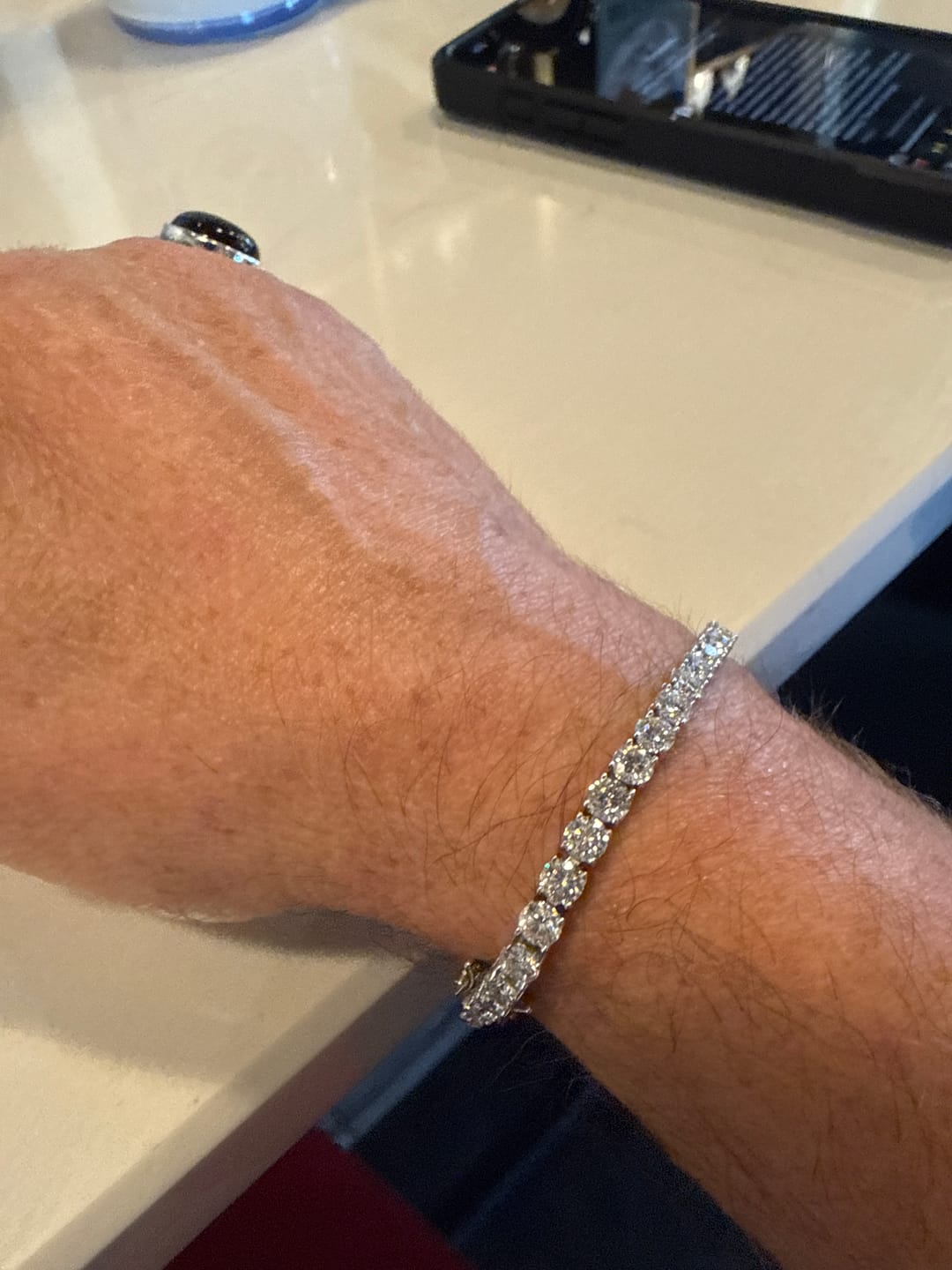 Customer photo review of 4MM Moissanite Tennis Bracelet