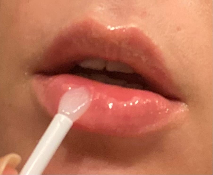Customer photo review of PDRN collagen lip mask Glazed jelly