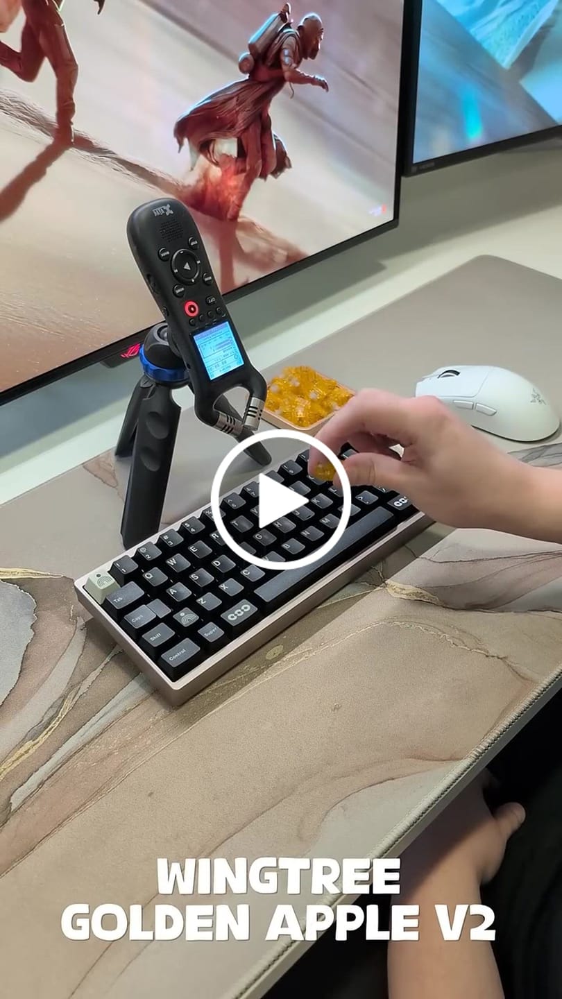 Customer video review of WINGTREE GOLDEN APPLE V2 TACTILE SWITCH FACTORY LUBED (10PCS)