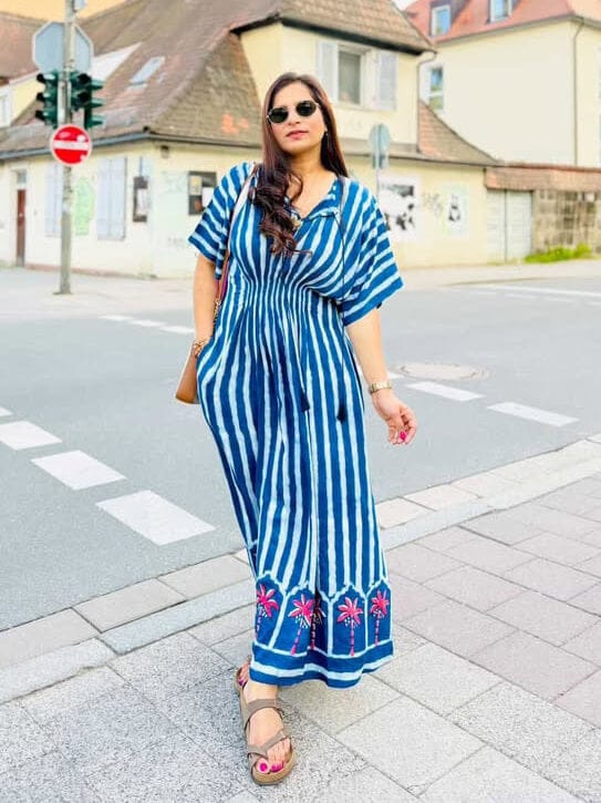 Customer photo review of Mrignayani Dabu Fit & Flare Maxi Dress