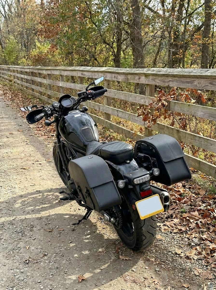 Customer photo review of 28L - Baelor Medium Quick Mount Honda Rebel 1100 Motorcycle Saddlebags