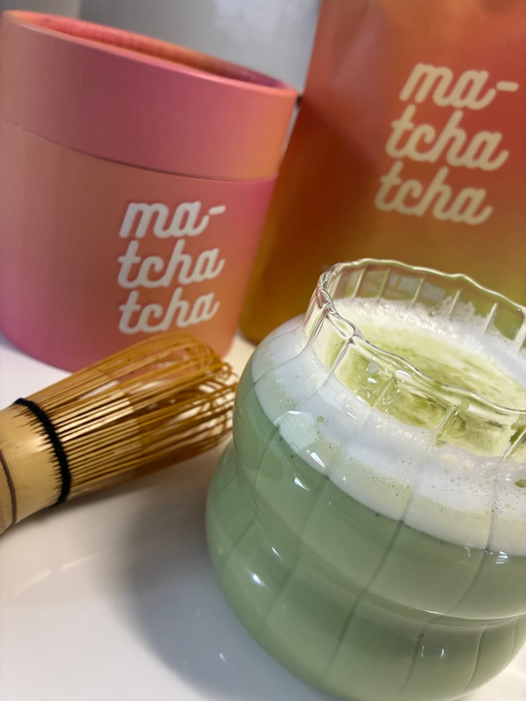 Customer photo review of Peachy Sunrise 🍑 - Matcha Cérémonial Pêche
