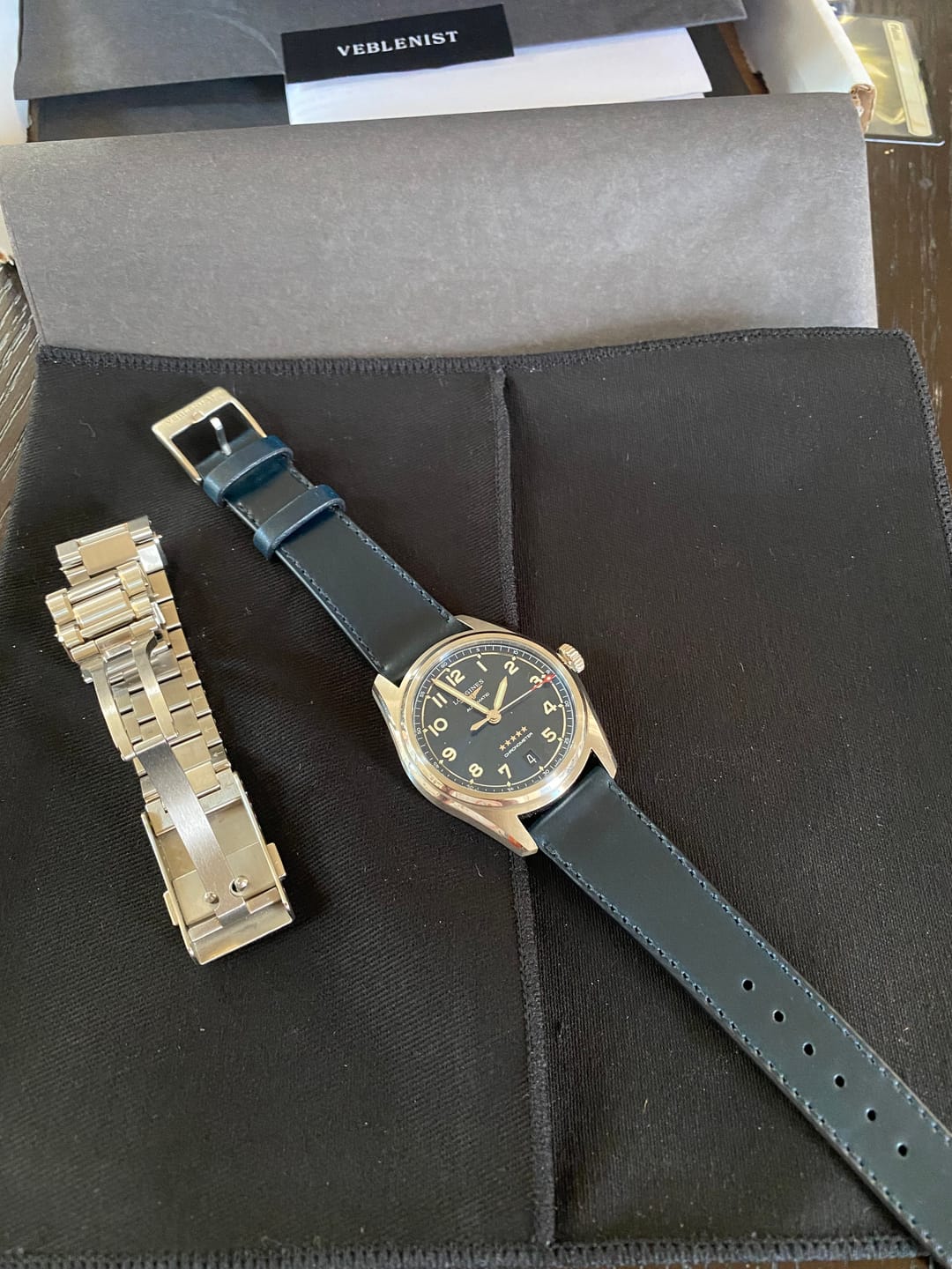 Customer photo review of Navy Blue Shell Cordovan