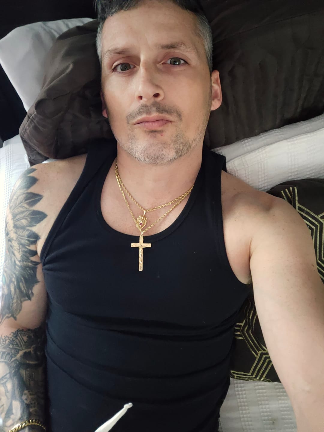 Customer photo review of Premium Ultra-Soft Cotton Distressed Fitted Tank 2 Pack