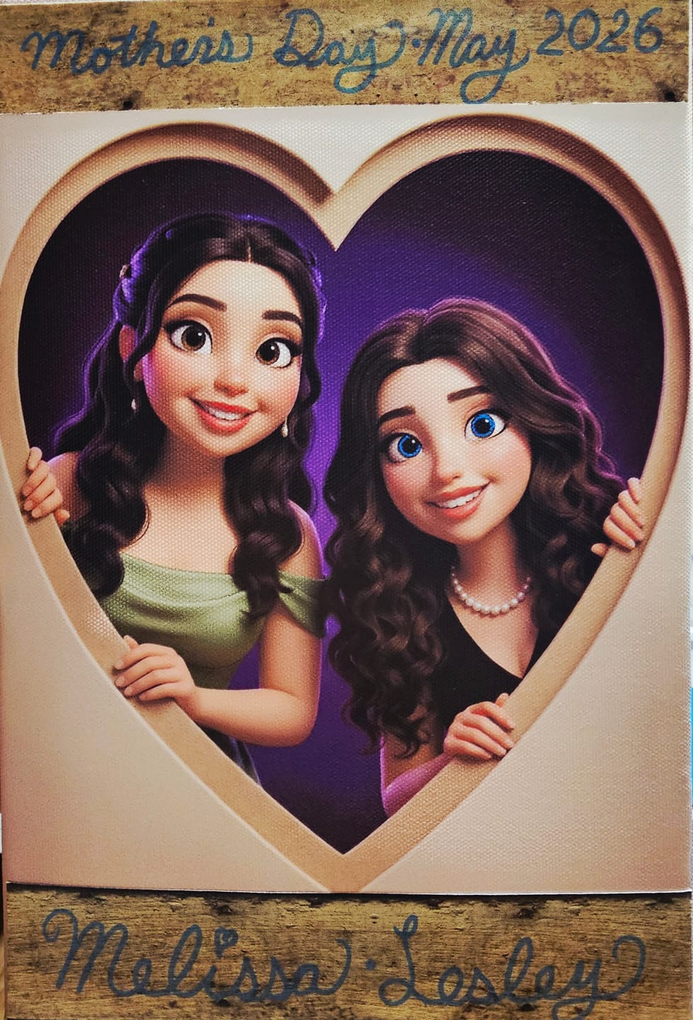 Customer photo review of Personalized Canvas - Animated Heart