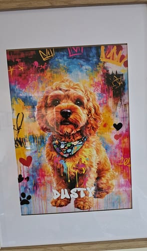 Customer photo review of Personalised Poster With Dog or Cat - Graffiti