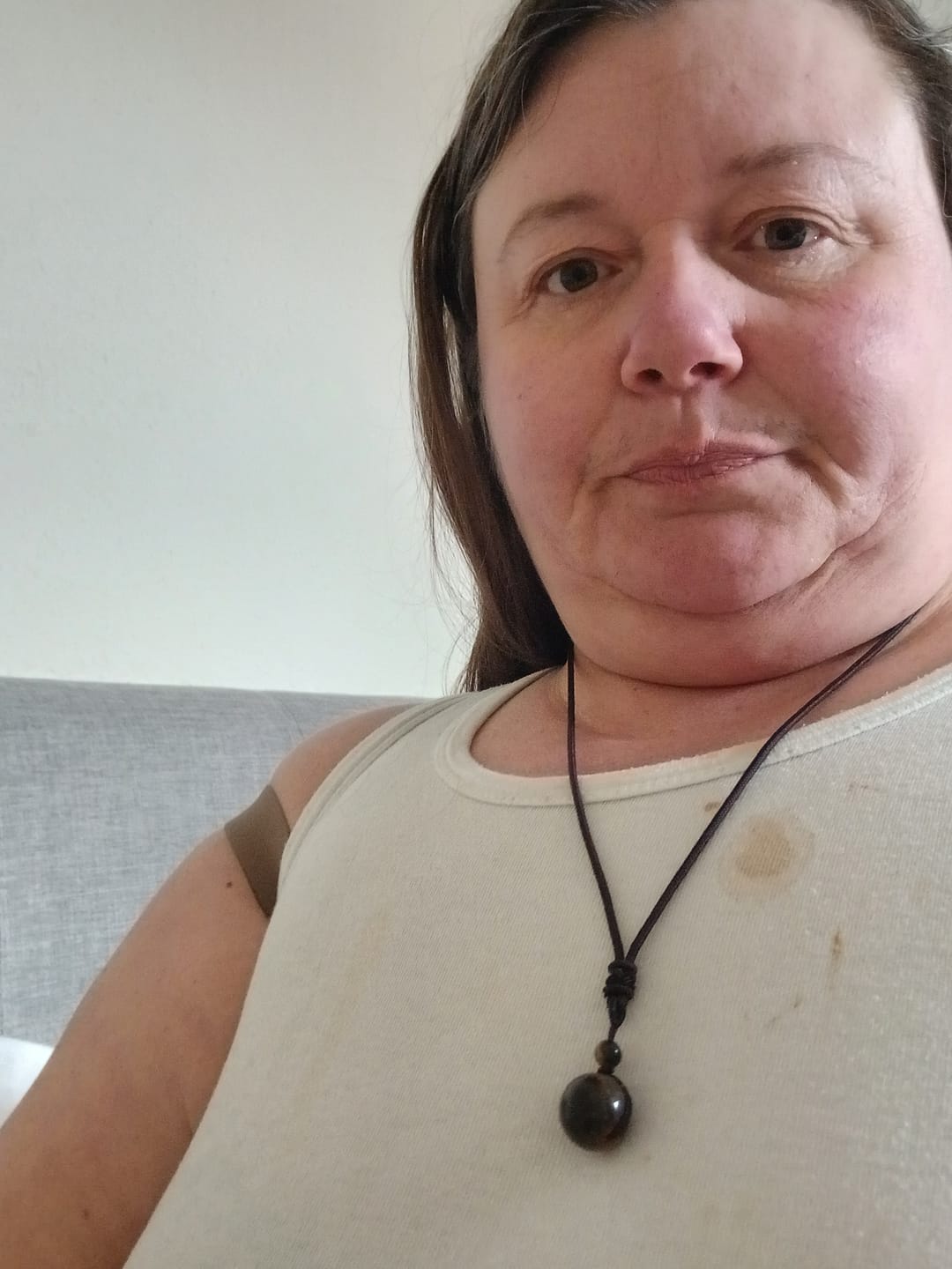 Customer photo review of Buddha Stones Tibetan Tiger's Eye Protection Necklace