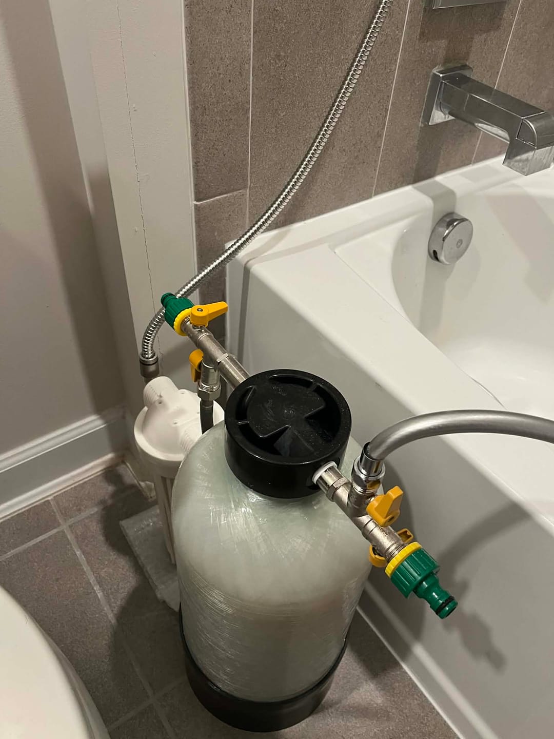 Customer photo review of Shower Water Softener System