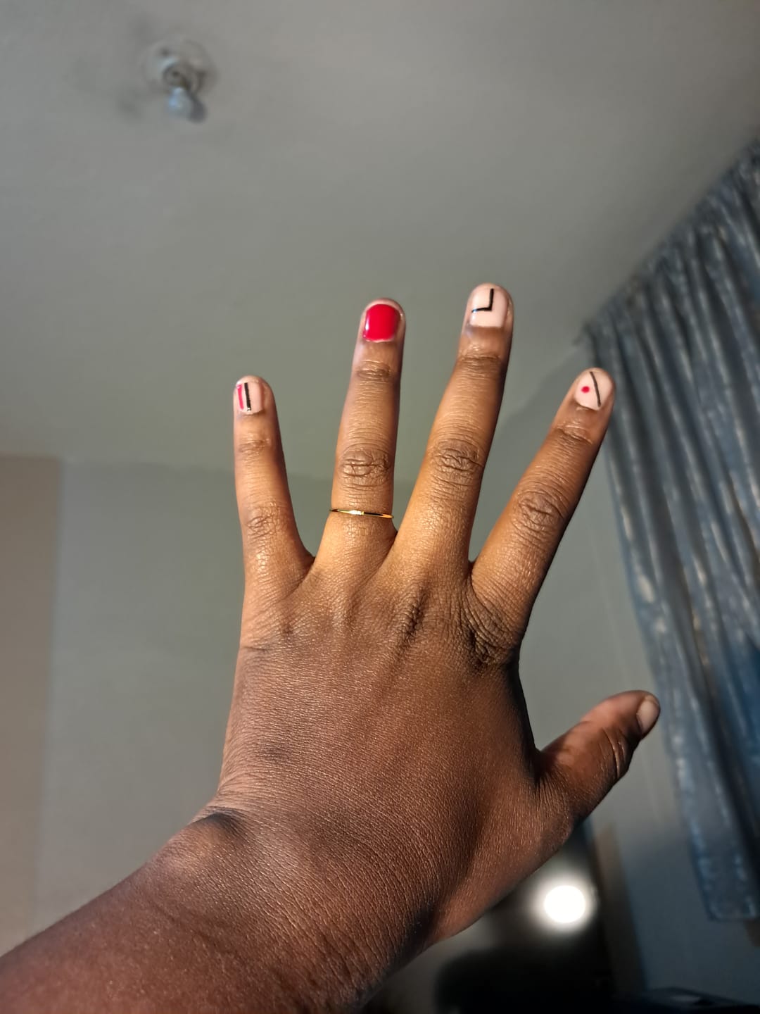 Customer photo review of 18k Gold Plated Minimalist Stacking Rings with Stones