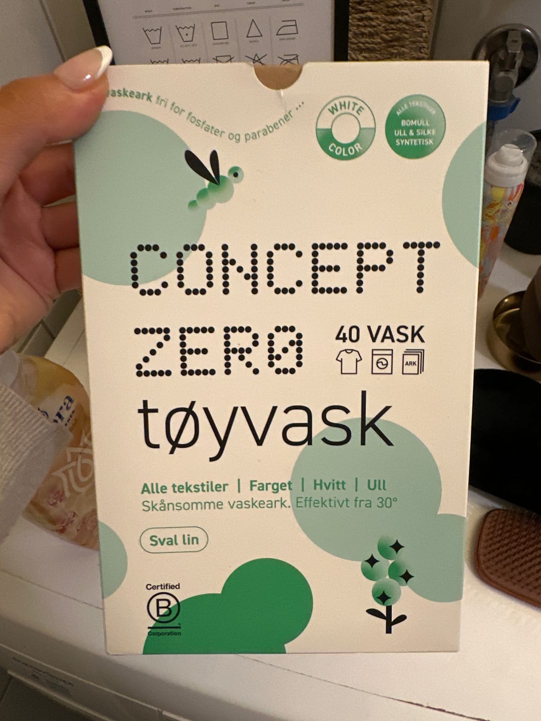 Customer photo review of Tøyvask-ark