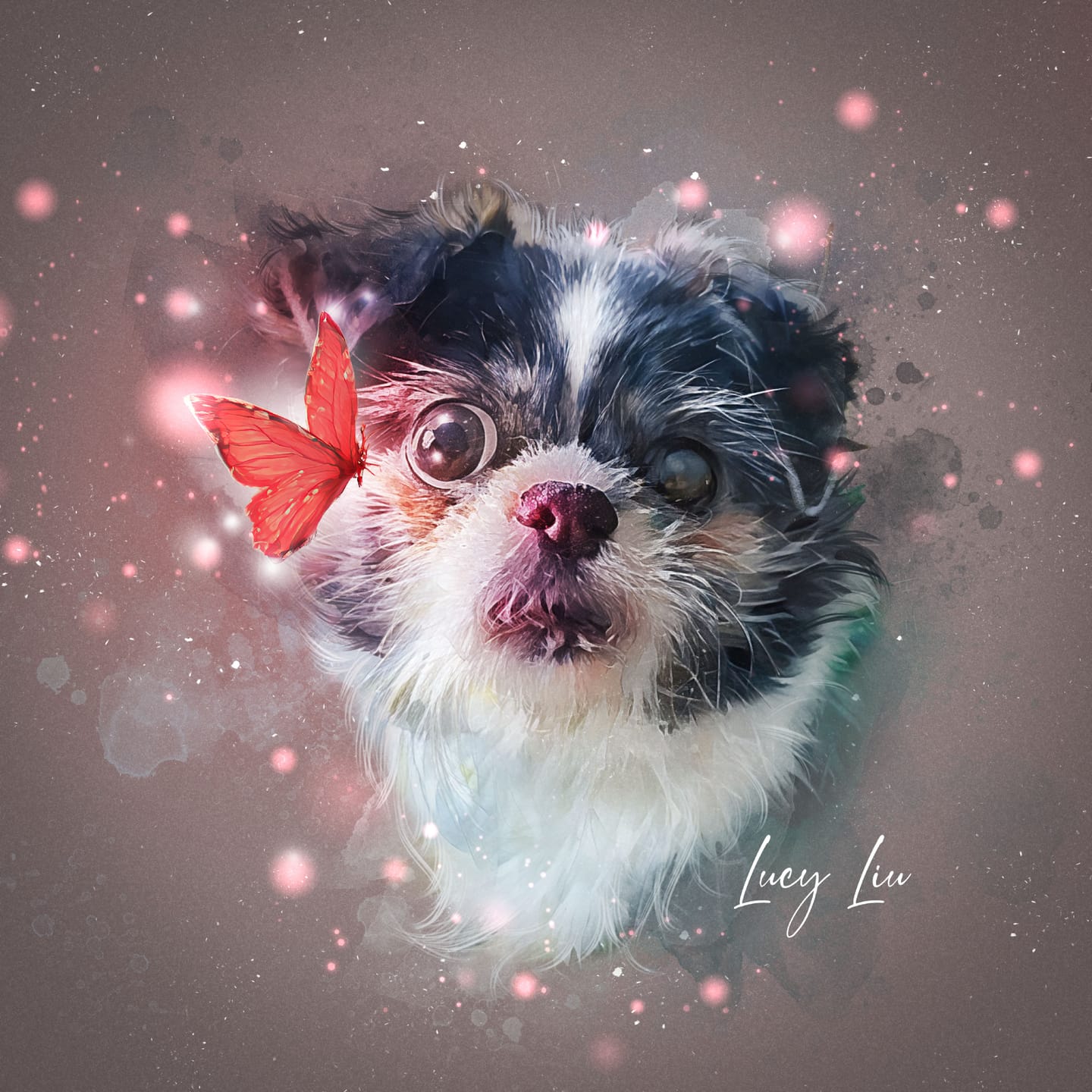 Customer photo review of Custom Portrait Wall Art - "Miss You"