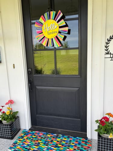 Customer photo review of The Painted Pumpkin Fall Door Hanger