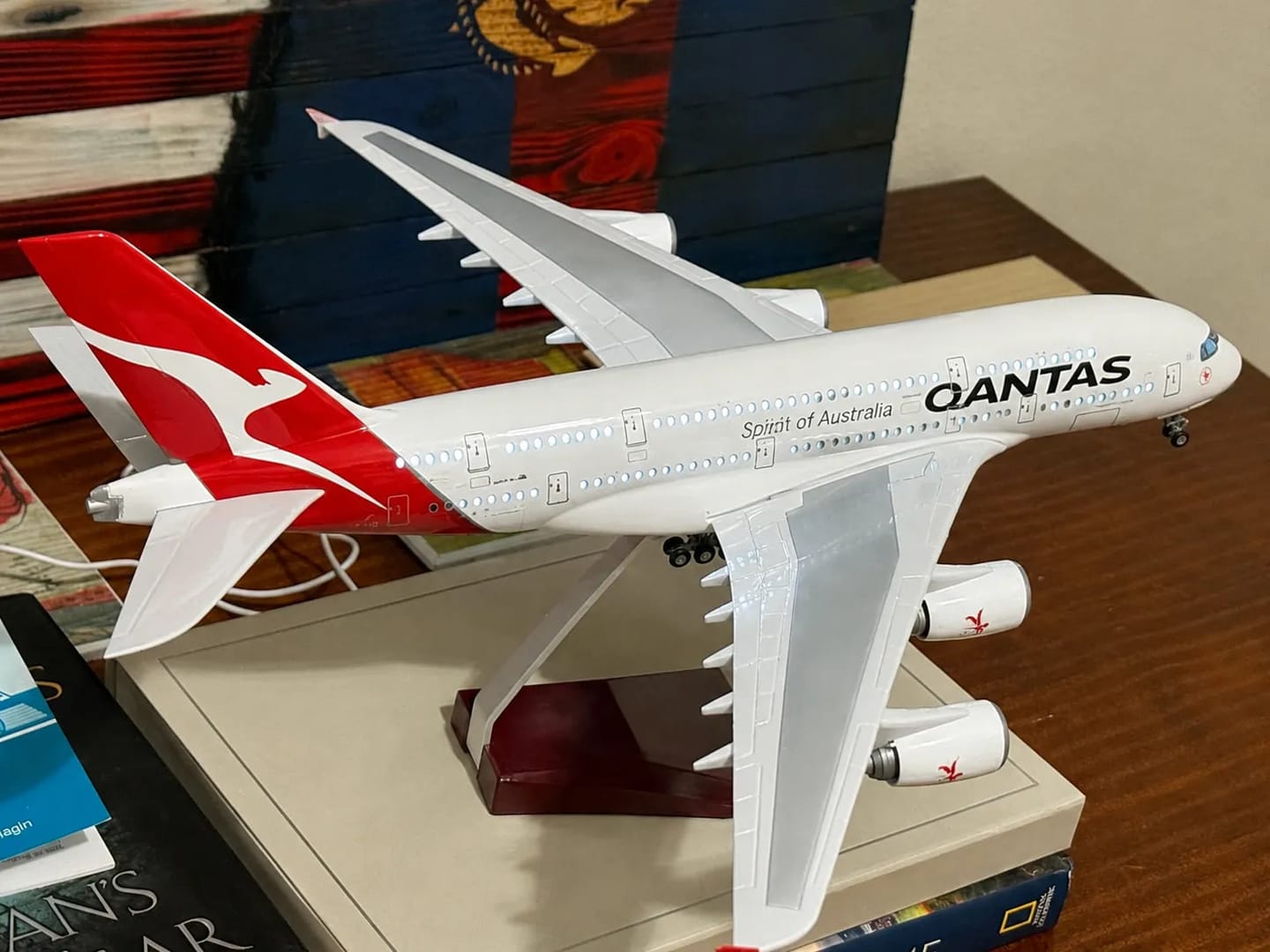 Customer photo review of Qantas Airbus A380 1:160 Scale Model