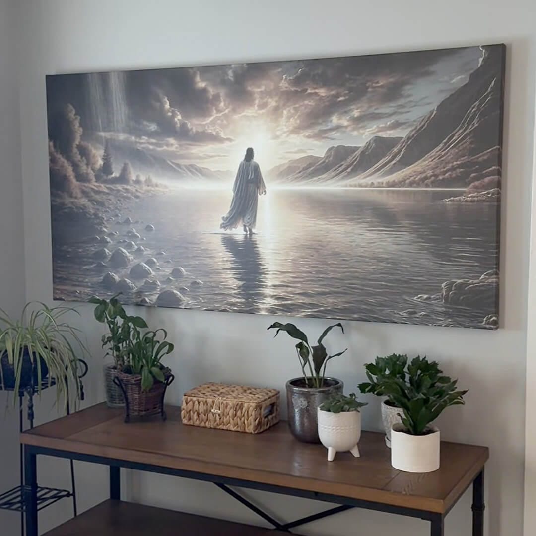 Customer photo review of Quadro Jesus Andando Sobre as Águas