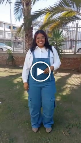 Customer video review of Denim Loose Vintage Jumpsuit.