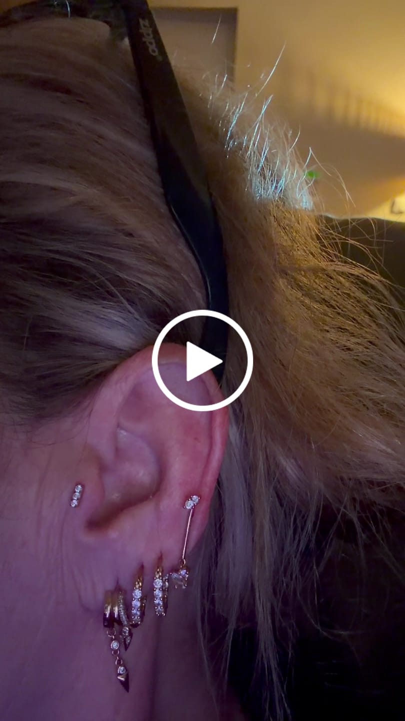 Customer video review of Sienna Stacked Illusion Earrings
