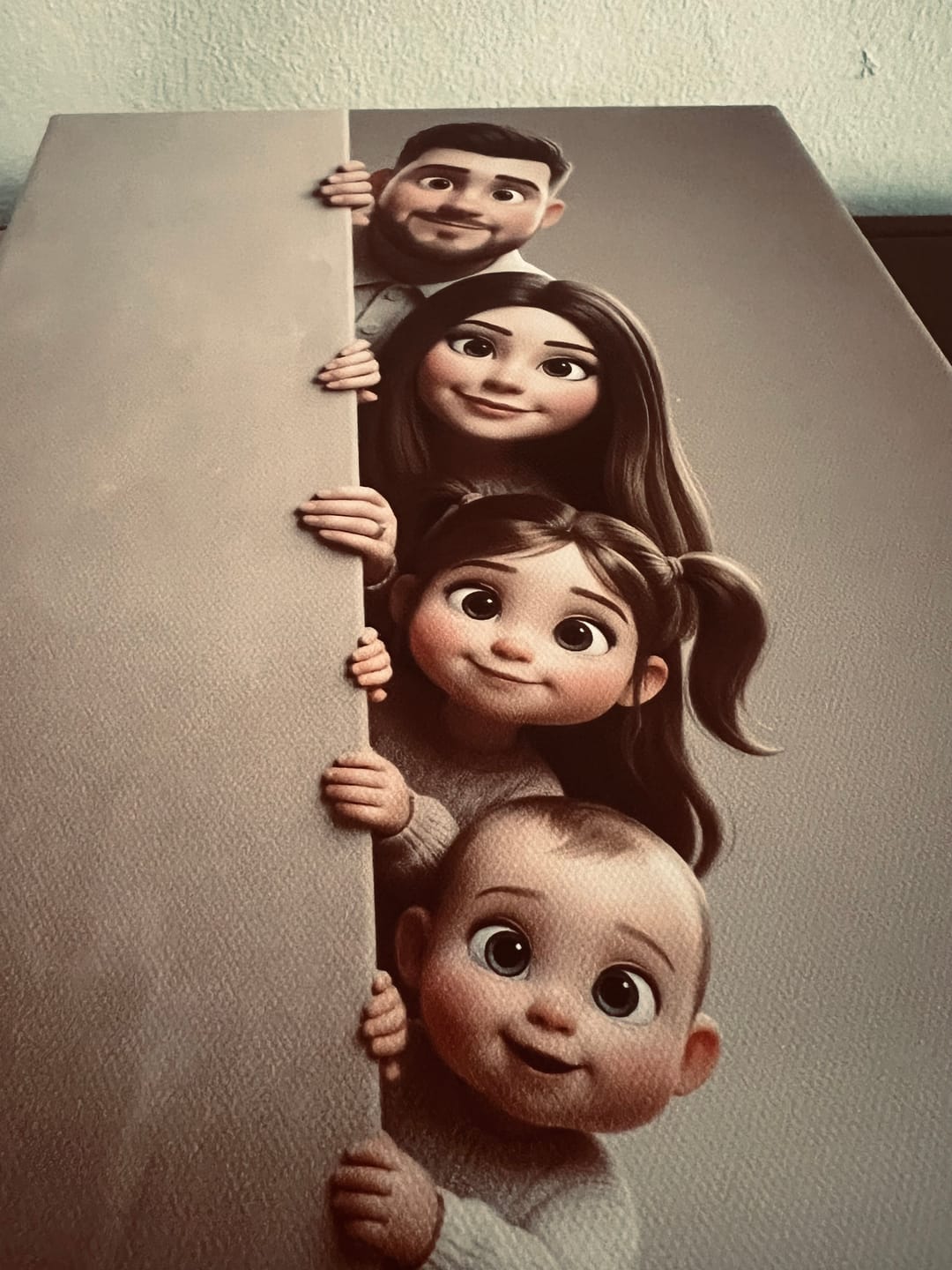Customer photo review of Personalisierte Leinwand - Animiert hinter der Wand