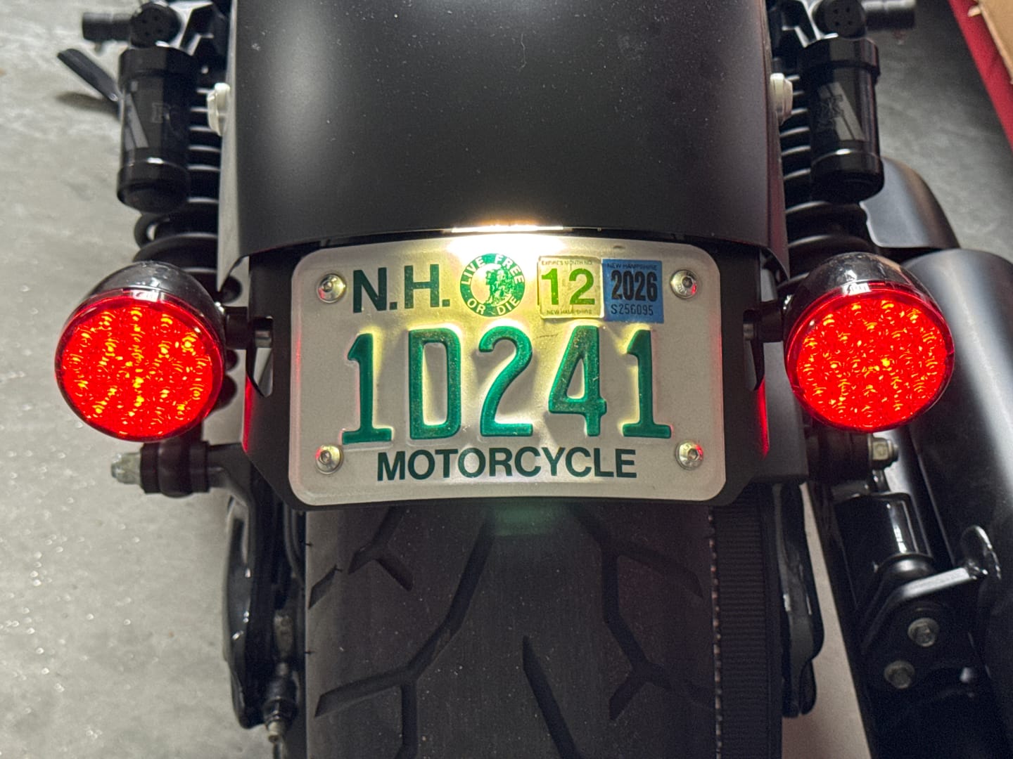 Customer photo review of Viking Turn Signal & License Plate Relocation/ Extension Kit For Indian Chief Bobber