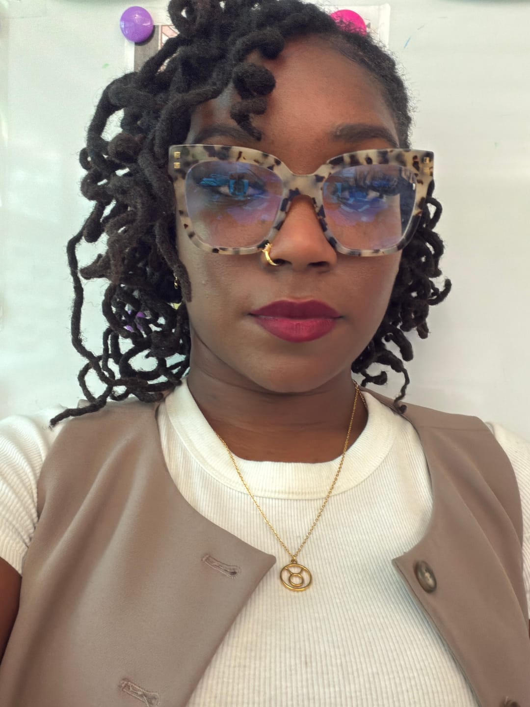 Customer photo review of Zodiac Sign Pendant Necklace