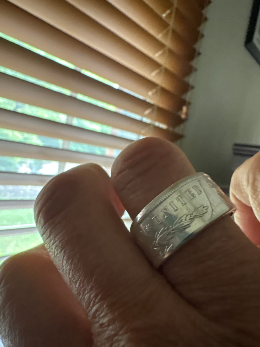 Customer photo review of Morgan Silver Dollar Coin Ring