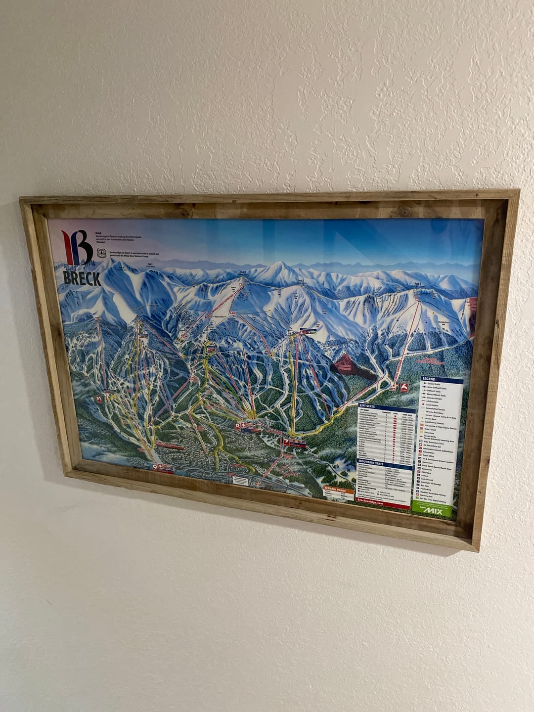 Customer photo review of Breckenridge Ski Resort Trail Map Poster