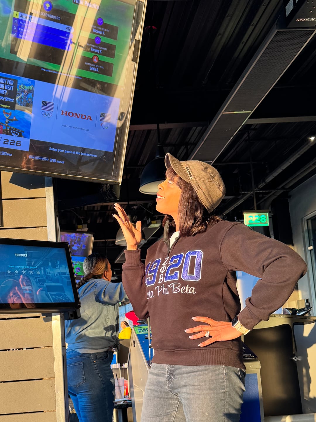 Customer photo review of Zeta Phi Beta - Quarter Zip Sweatshirt