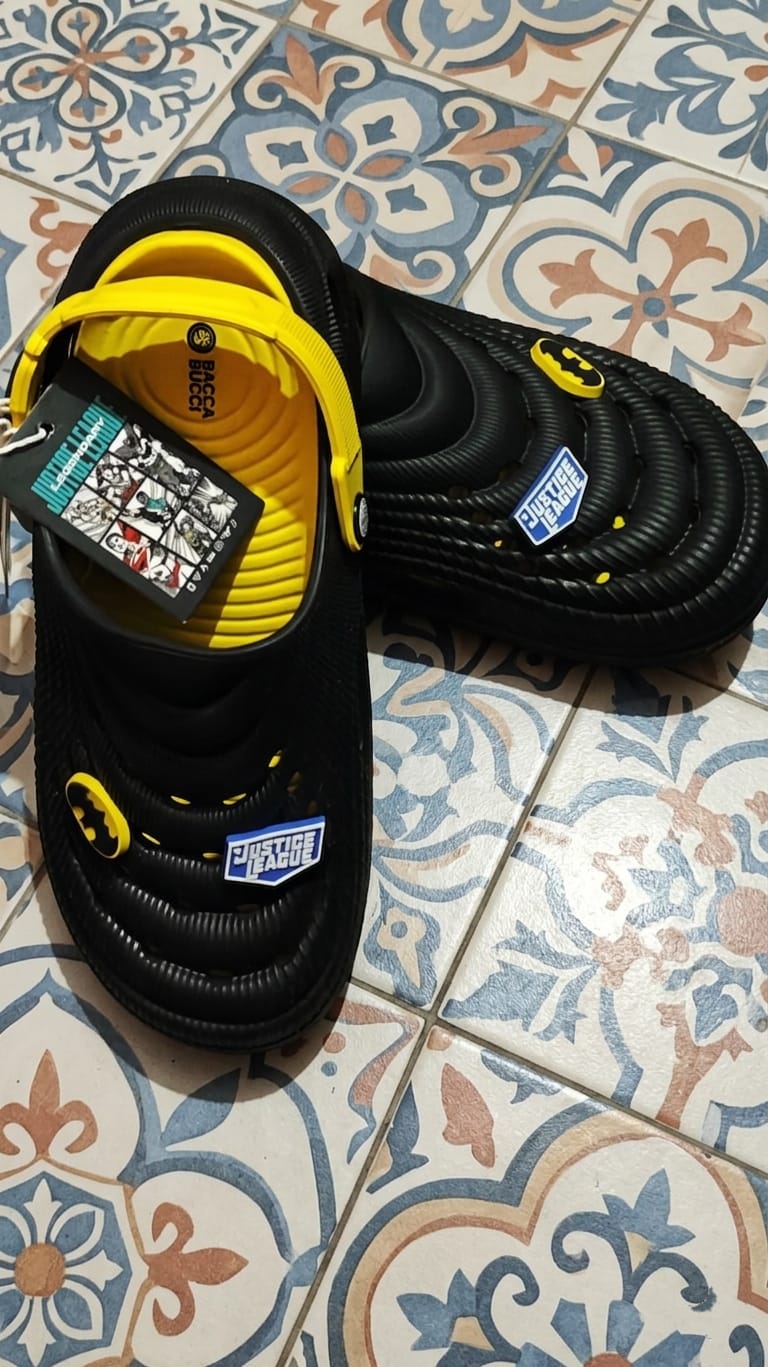 Customer photo review of Justice League PowerGrip Clogs