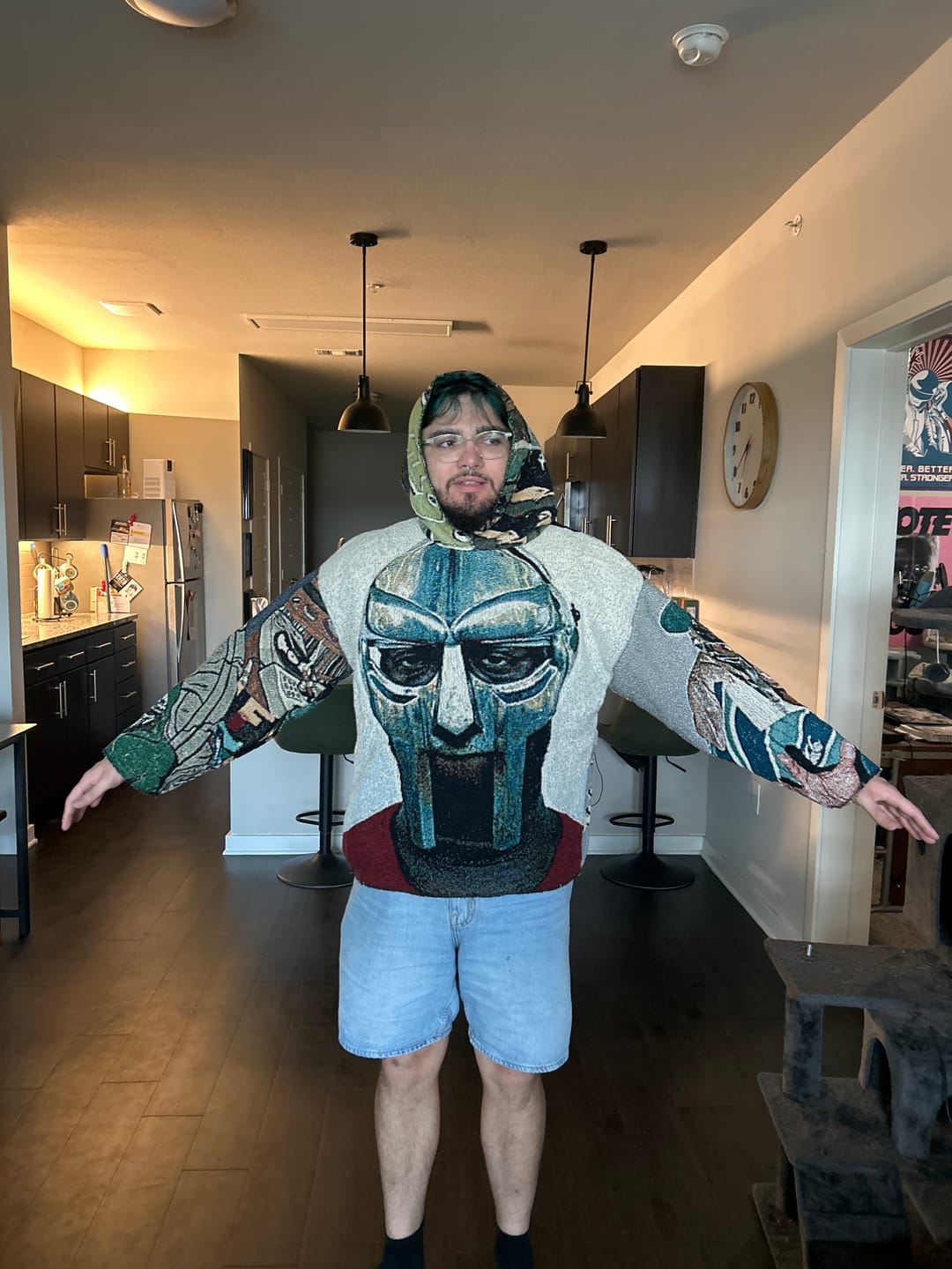 Customer photo review of MF DOOM Full Tapestry Hoodie
