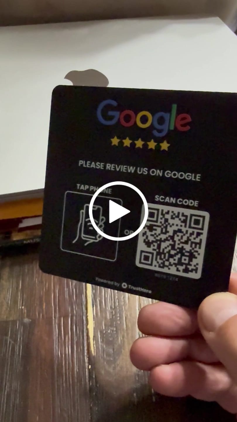 Customer video review of Google Review Card - Black