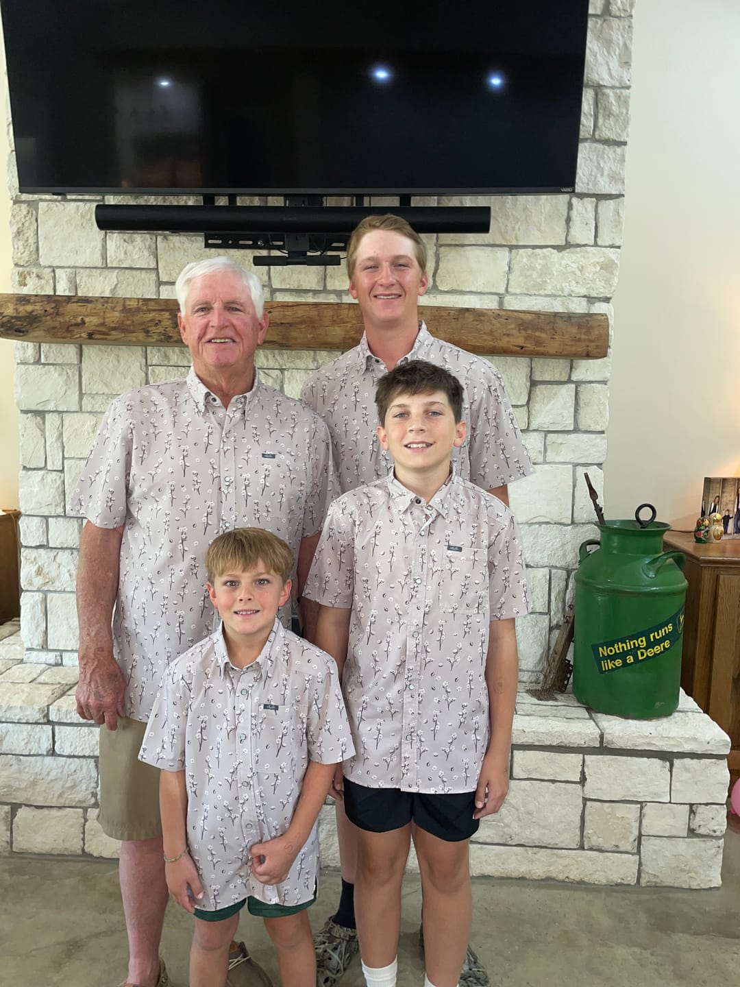Customer photo review of San Jac Youth Short Sleeve Performance Pearl Snap Shirt - Cotton