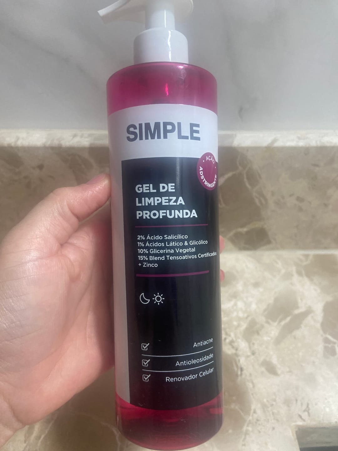 Customer photo review of Gel de Limpeza Profunda