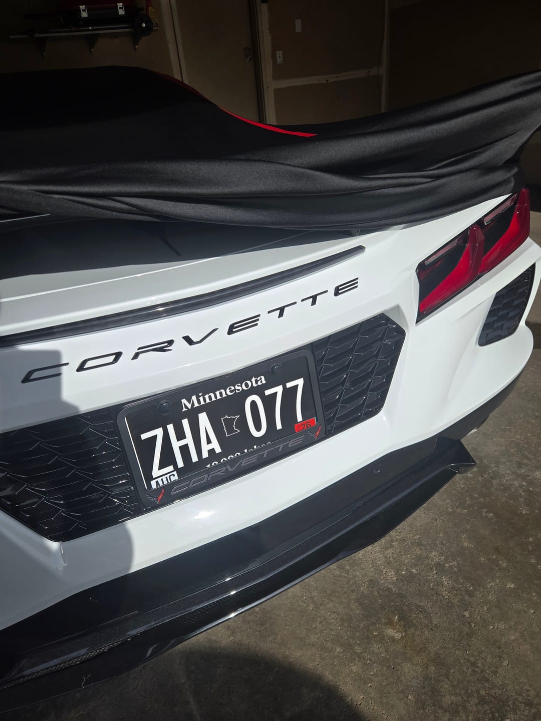 Customer photo review of Chevrolet Corvette C8 License Plate Backing