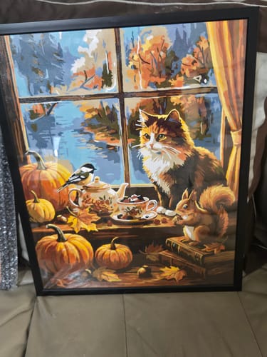 Customer photo review of Autumn Window Cat