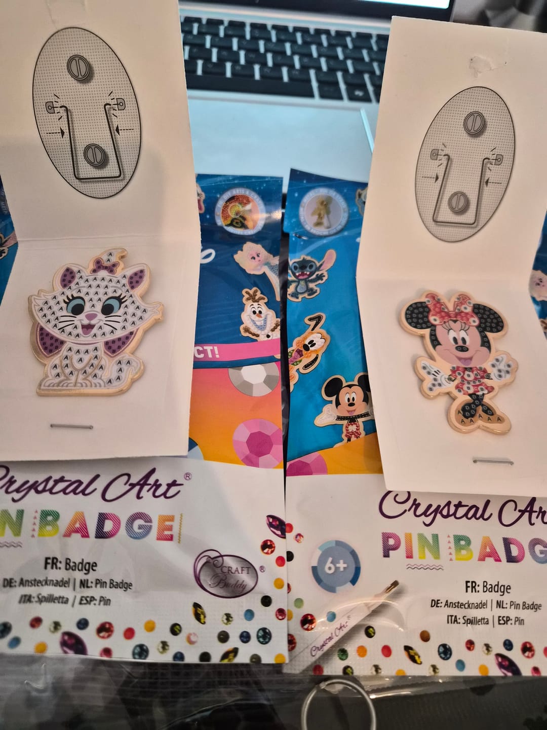 Customer photo review of Disney Crystal Art Pin Badge - Blind Bag