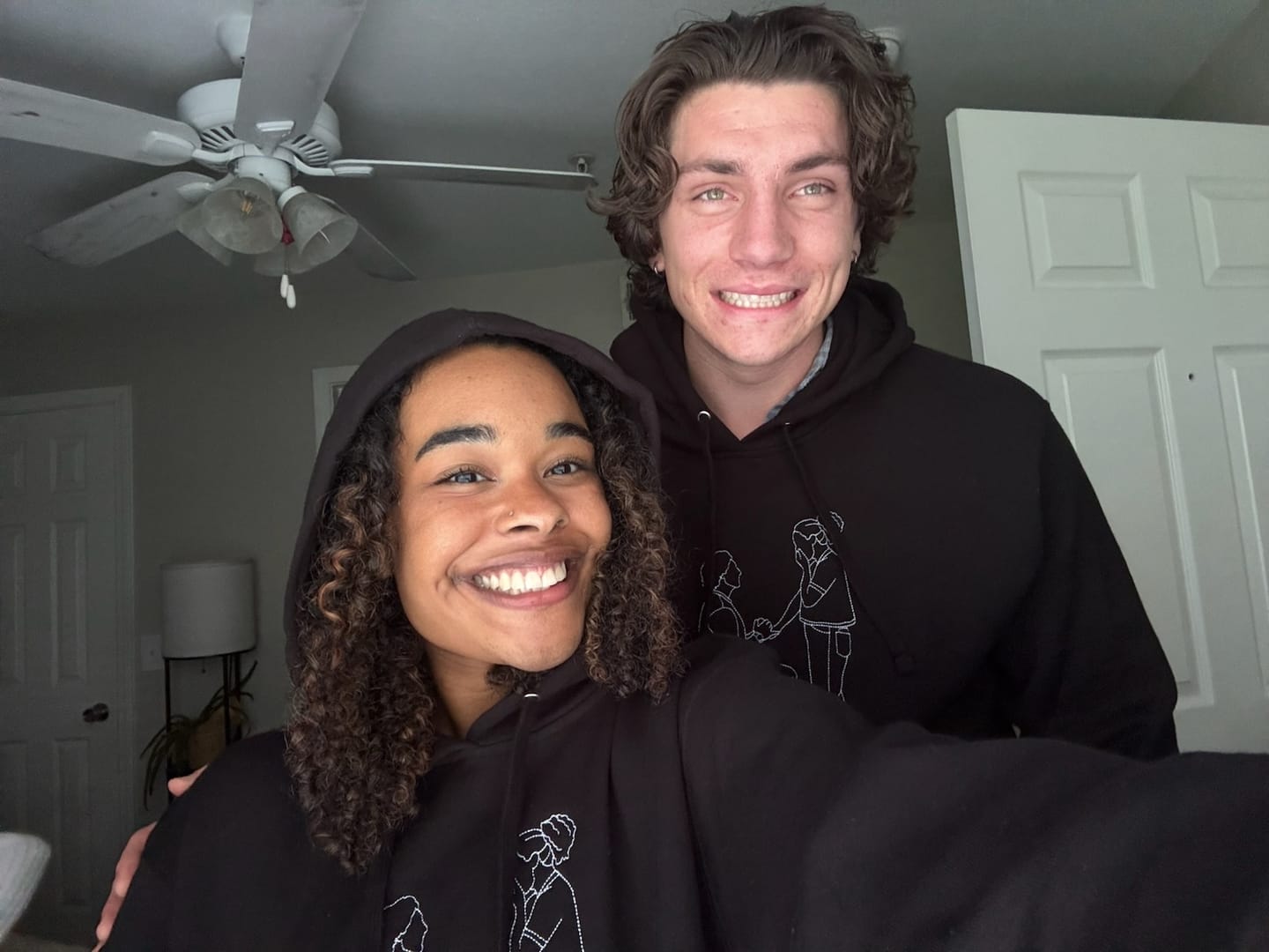 Customer photo review of Soulmate Custom Embroidered Photo Hoodie