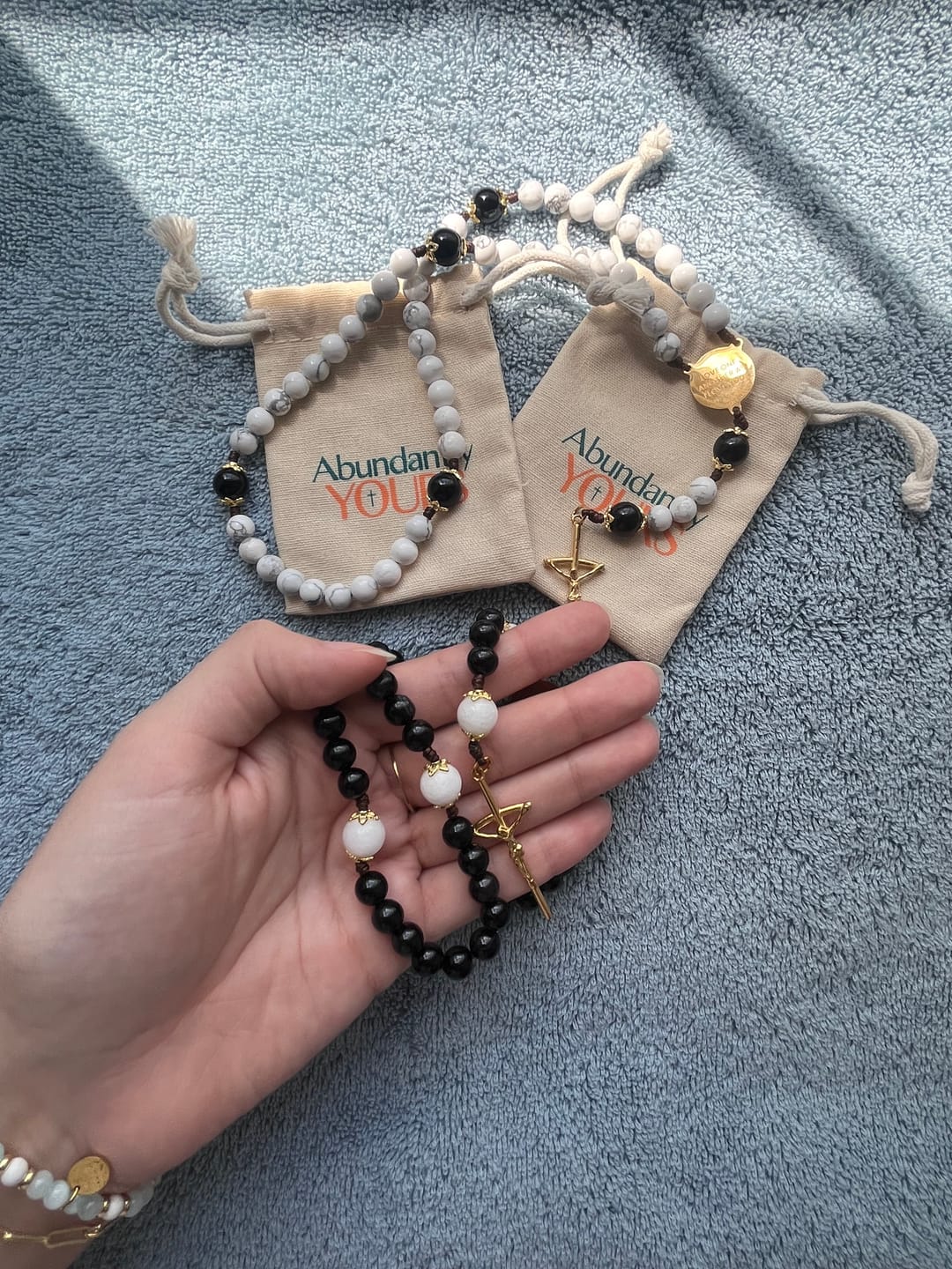 Customer photo review of Bride & Groom Rosary Set