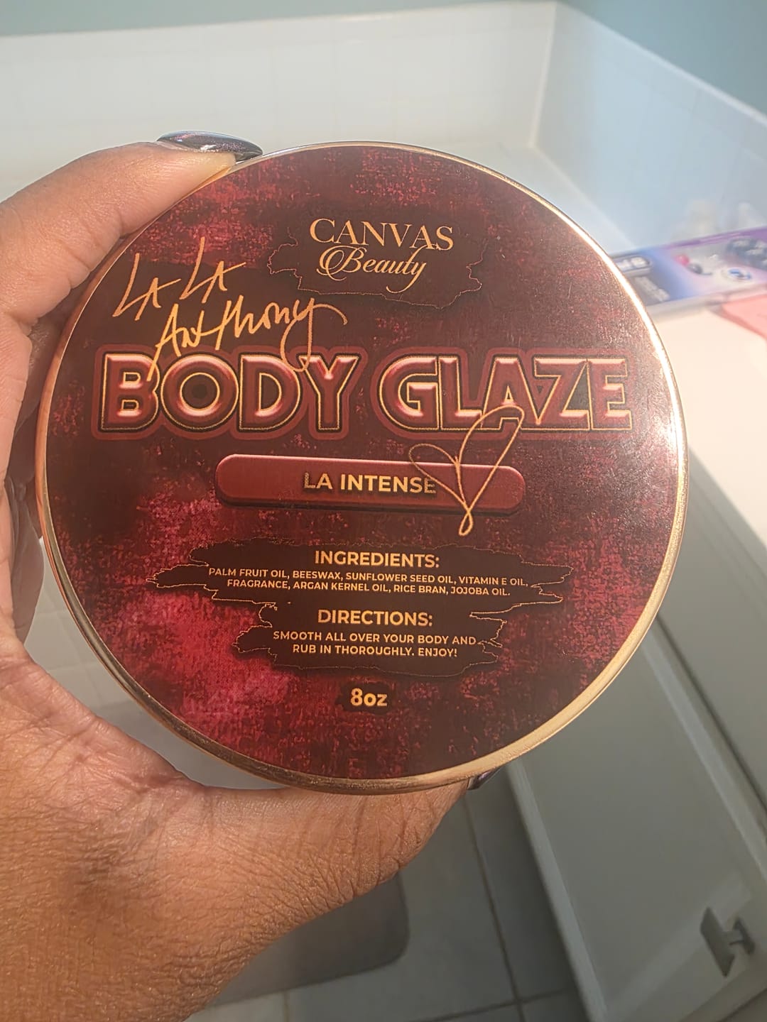 Customer photo review of CANVAS x LALA ANTHONY LIMITED EDITION COLLAB: LA INTENSE BODY GLAZE