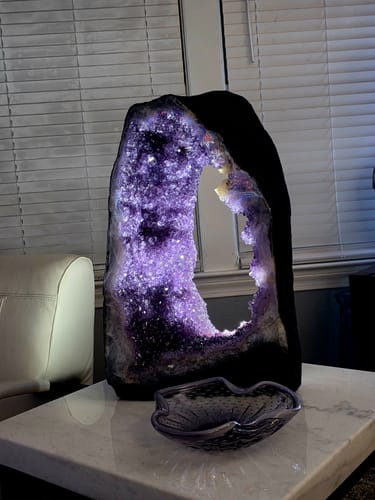 Customer photo review of Extra Quality Open 2-Sided Amethyst Cathedral 52.6 lbs & 21.8" Tall #5605-0154