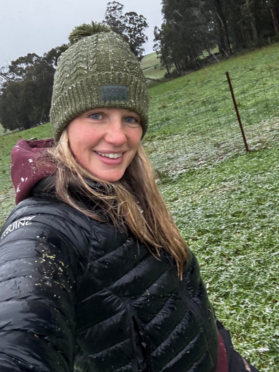 Customer photo review of LE Snowy Mountain Puffer Jacket