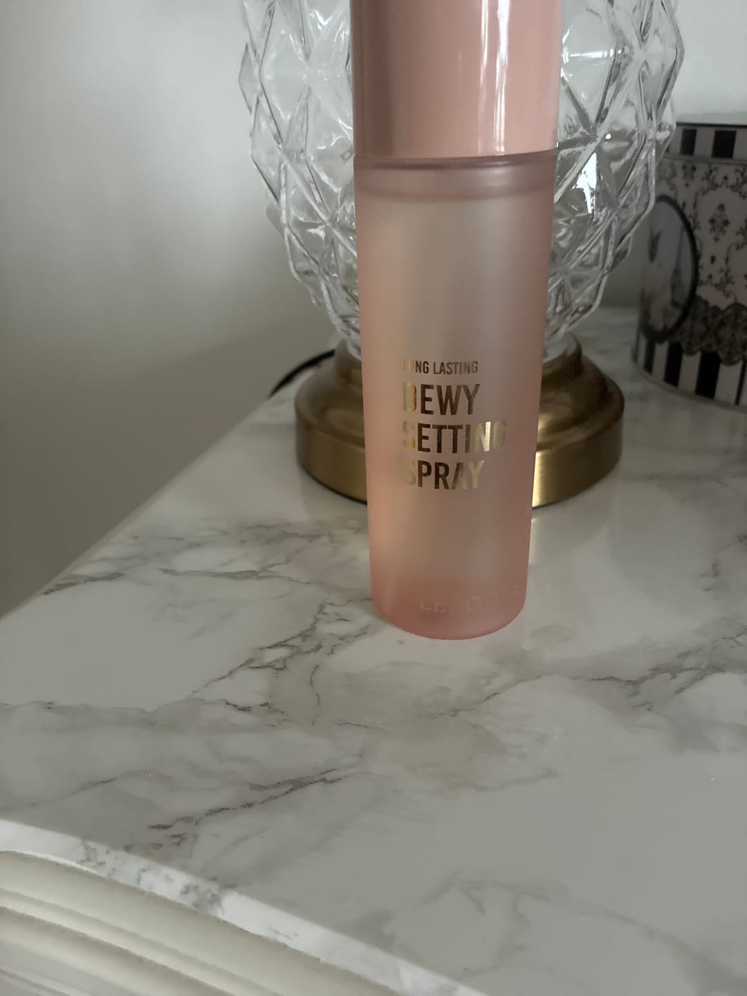 Customer photo review of Long Lasting Dewy Setting Spray