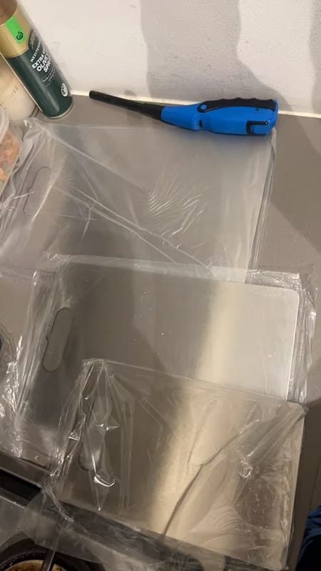Customer photo review of Stainless Steel Cutting Board – Hygienic Kitchen Essential
