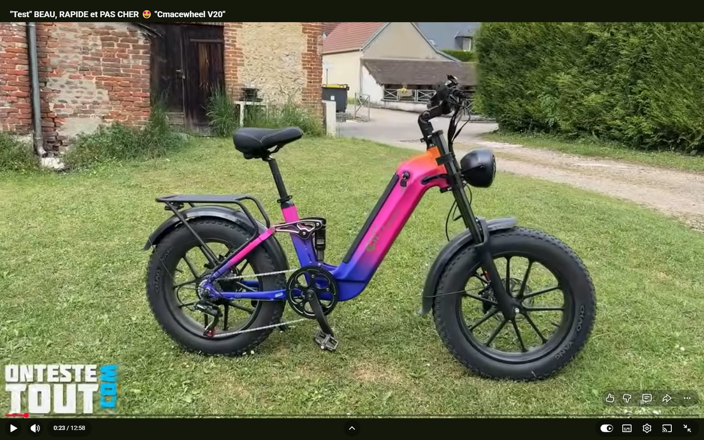 Customer photo review of CMACEWHEEL V20 750W 20" Fat Bike 960Wh Full Suspension E-bike with Torque Sensor 48V 20Ah Battery
